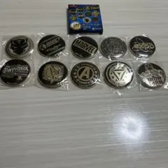 絶版 2019年製 marvel ヴィンテージ デザイン 缶バッジ コンプ 10