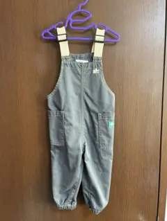 LOGOS キッズ オーバーオール 90cm ベージュ キャンプ アウトドア