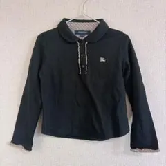 BURBERRY バーバリー ブラック ポロシャツ 長袖 110A