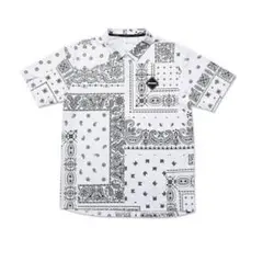 F.C.Real Bristol NEW ERA ペイズリー ポロシャツ 白