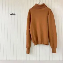 グレイル タートルネックニット キャメル 茶色 M インナー 大人綺麗 上品