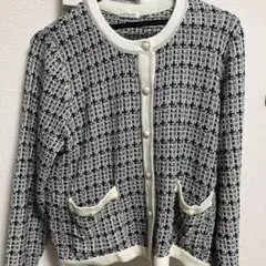 ツイードカーディガン ホワイト