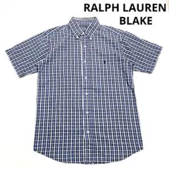 90s RALPH LAUREN BLAKE　シアサッカー　半袖シャツ　M