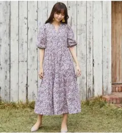 PAUL & JOE 花柄ロングワンピース Lのサムネイル