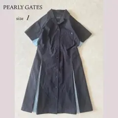 パーリーゲイツ】半袖ポロワンピース 0 上品なネイビー ゴルフウェア