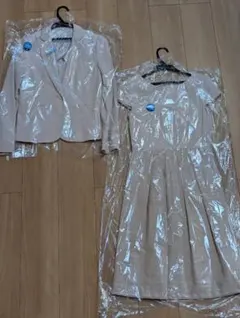 セレモニーワンピース　ジャケット　一号　くすみピンク　組曲