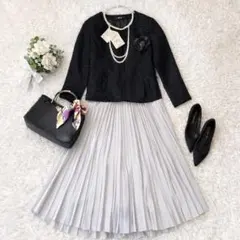 シューラルー　ツイードノーカラージャケット セットアップ 入学式 セレモニー