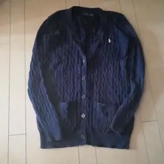 【POLO RALPH LAUREN 】ケーブルニット カーディガン　ネイビー