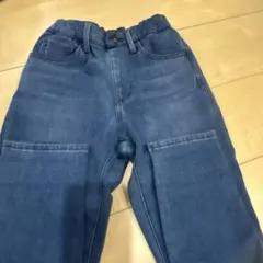 ヒートテックデニムブルー ストレートパンツ 140