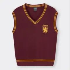 ハリーポッター グリフィンドール ベスト　GU　コラボ ニットベスト　M