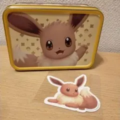 【空き缶＋シール付】ポケモン 東京ばな奈 イーブイ 缶