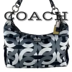 【美品】 COACH コーチ オプアート ワンショルダー 肩掛け