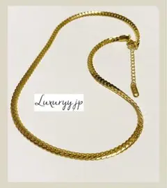 4mm編み込みチェーンネックレス ゴールド　高品質サージカルステンレス 金属アレ