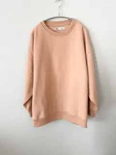 美品 ZARA S オーバーサイズトレーナー ピンク