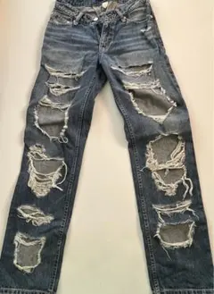 更にお値下げ！！moussy ダメージデニム インディゴデニム