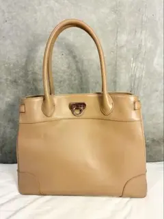 美品✨傳濱野 クラシック トートバッグ レザー ペールベージュ　WEB限定のサムネイル