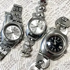 稼働品☆ヴィンテージ SEIKO 自動巻レディース3点
