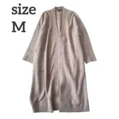 【1点限り】UNIQLO ベージュ Ｍ ロングカーディガン 体型カバー 膝丈