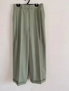 HANAE MORI ハナエモリ パンツ 毛100% グリーン