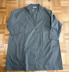 オリーブグリーン シングルボタン ロングコート