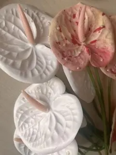 【結婚グッズに・造花】⭐︎美品⭐︎リアルな造花 ホワイト・ピンク