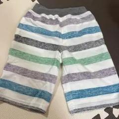 キッズ ハーフパンツ ボーダー柄 ウエストゴム 110