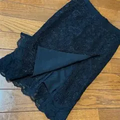 極美品【DURAS ambient】コードレース・ラップ風スカート黒　総レースのサムネイル