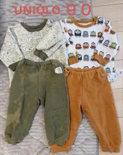 ☆UNIQLO・キルトパジャマ☆90cm・２点☆