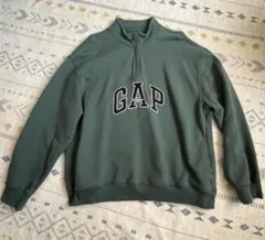 GAP ハーフジップ L グリーン