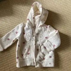 babyGap 白 ホワイトフード付　パーカー　春用　6-12M 70cm