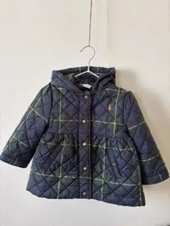 ラルフローレン　キルティングコート　チェック　美品　サイズ80から90