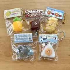ぷにぷに癒し屋　ミニスクイーズ　キーホルダー　5点セット