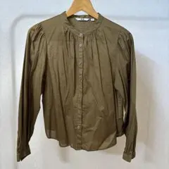 UNIQLOコットンボリュームスリーブブラウスS長袖
