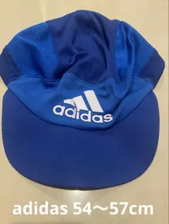 ジュニア　サッカー帽子adidas 青色 サッカーキャップ(54-57cm)