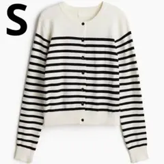 H&M hm ファインニットカーディガン ボーダー　Sサイズ