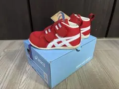 asics FABRE FIRST MS 2 赤/オフホワイト 13.0 cm