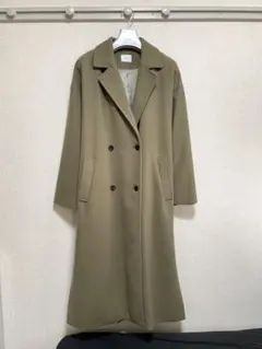 ローリーズファーム ダブルブレスト ロングチェスターコート ウールライク 綺麗め