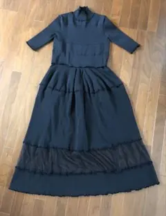 FUR FUR 黒ワンピース