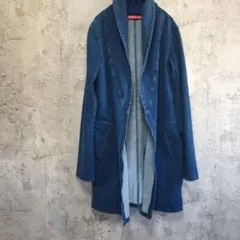 最終価格　S.J.FERRY ダークブルー　デニム　ロング　カーディガン　ガウン