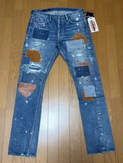 PRPS NOIR W33　デニムパンツ ダメージ加工 紫製品　32 PRPS NOIR W33 デニムパンツ ダメージ加工 紫製品 32 - メルカリ