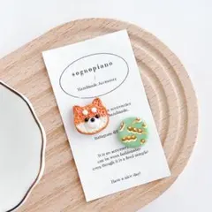 赤柴犬食パンとみたらし団子ピアス【ミニチュアフード/だんご/豆柴/イヤリング】