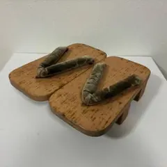 メンズ 下駄 桐下駄 木製下駄 ベロア鼻緒付き 24センチ