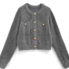 GRL ラメフェザーカーディガン　kz618