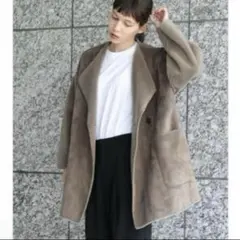 アダムエロペ adam et rope' ウールボア ムートンコート