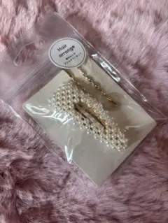 新品Hair arrange パールヘアクリップとヘアピンセット