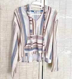 WALLFLOWER フード付きストライプパーカー