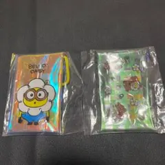 ミニオンズ　カラビナ付きマルチケース　パスケース　2個セット　namco