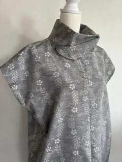 正絹紬のロングチュニック