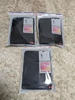 HEATTECH クルーネックT（九分袖） M ブラック2つ　ネイビー1つ