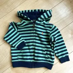 《ポロラルフローレン》ボーダージップパーカー　12M 80サイズ
